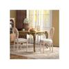 Dining Chairs - MUVOE - Set of 2 - Linen Fabric &; Rattan - Solid Wood Legs - Vintage Style