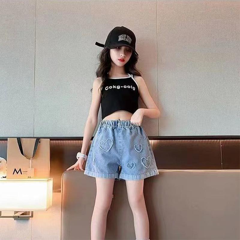 Neue Mädchen Jeansrockhosen Sommer Ausländische Shorts Kinder Faltenhosen Mode Koreanische Version von Kinderkleidung