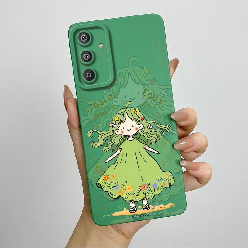 Phone Case for Samsung Galaxy M15 5G F15 5G Fashion Painted Half-wrapped Case Soft Silicon Cases E156 M156 Protection Back Cover