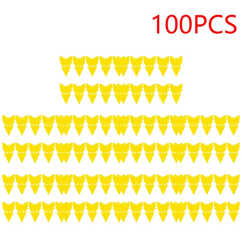 100-10pcs Dual-Sided Insect Mosquito Sticky Trap For Garden Insect Killer Whitefly Thrip Fruit Fly Gnat Waterproof Sticky Board