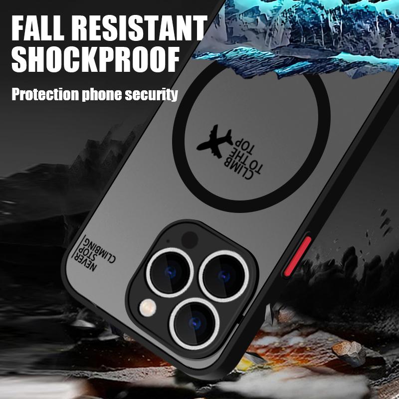 Schneebedeckter Berg Flugzeug Handyhülle Für iPhone 17 16e 15 16 Pro Max 14 13 12 Pro Air Magnetisch Für Magsafe Kabelloses Laden Abdeckung