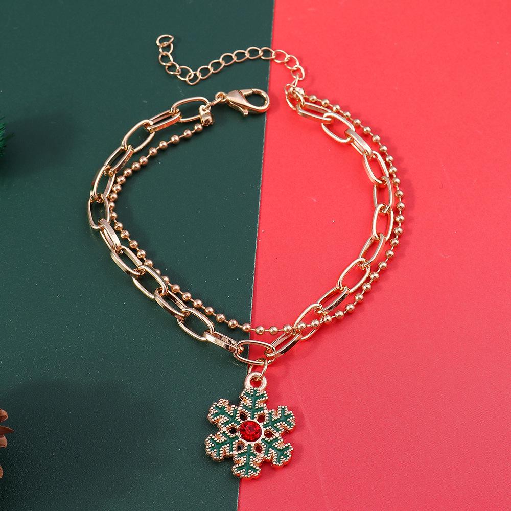 Europäisches & Amerikanisches Weihnachts-Schmuckarmband: Weihnachtsmann & Baum Design