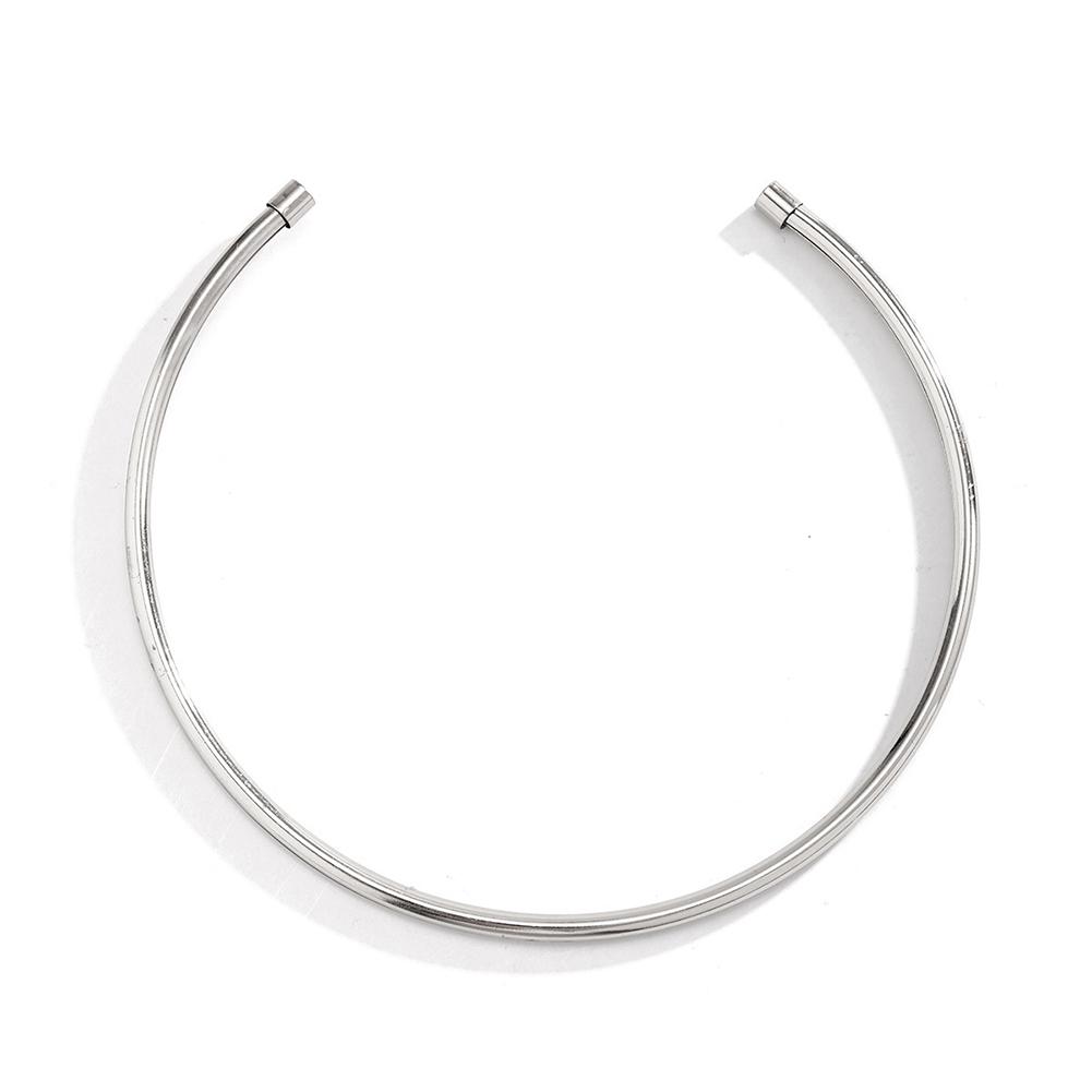 Metal Chain Collar Necklace Torques Choker Women Fashion Elegant Festival Party Charm Clavicle Chain Memorial Jewelry Gift