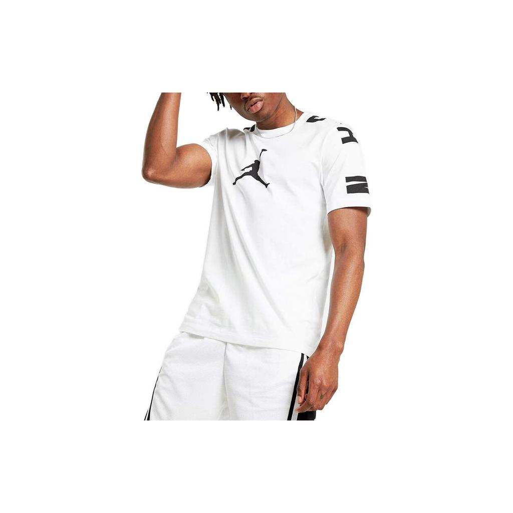 Jordan Lässiger Sport Rundhals Pullover Kurzarm T-Shirt Herren Tops Weiß CZ2490-100