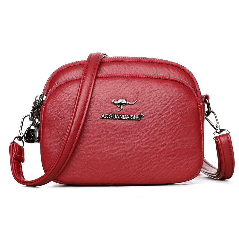 Vintage Simple Women Shoulder Bags Fashion Brand Small Handbag Crossbody Phone Purse Pack Solid Color PU Leather Messenger Bags