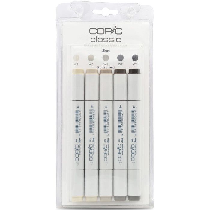 Set Copic Classic - 5 couleurs gris chaud