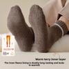 Wool Socks for Men, Mid-calf Socks, Warm and Anti-pilling Floor Socks