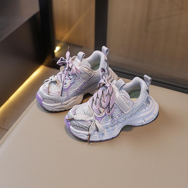 Girls sports shoes 2025 spring and autumn new fashion girls princess shoes student casual shoes soft sole children's dad shoes
