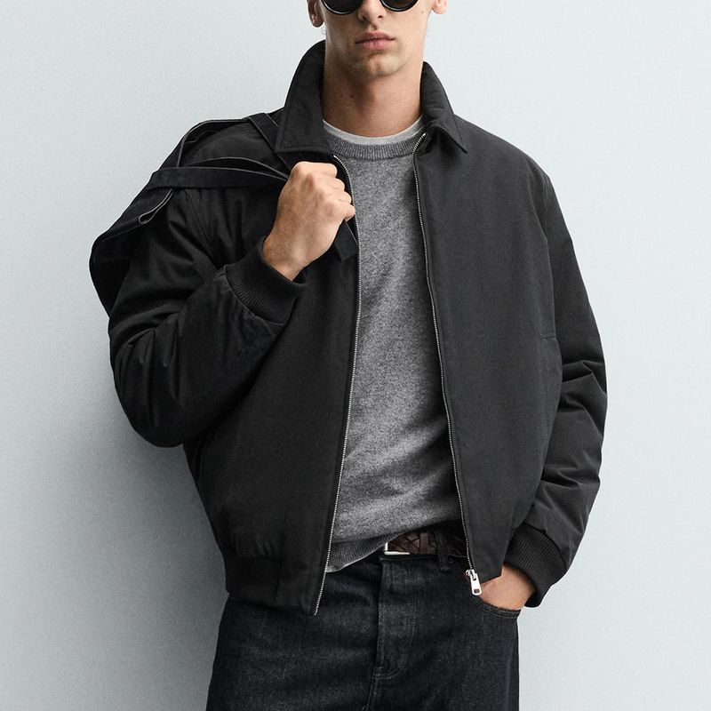 Cabinet 549! Autumn and Winter Men's Loose-Fitting Lapel Padded Jacket 3918500 800 Cotton Coat 3918/500