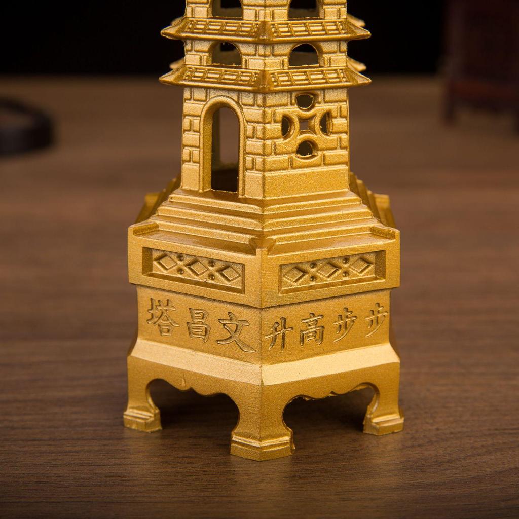 Thirteen-Layer Brass Wenchang Tower Desktop Ornament
