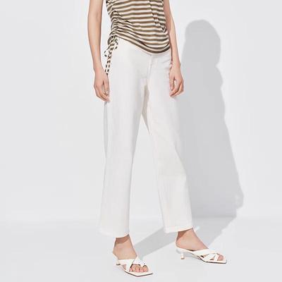 Sweet Basil Women's Natural White Long Jeans