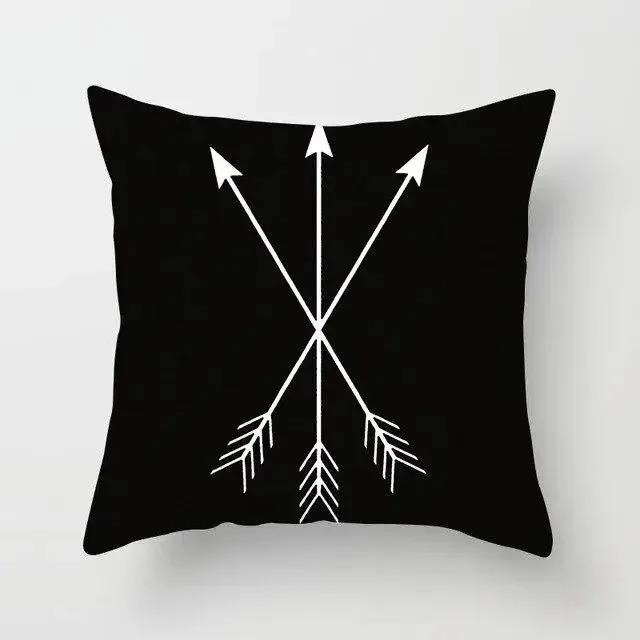 Black And White Striped Creative Double-Sided Printed Pillow Cover Short Plush Suitable Living Rooms Sofas Throw Cushion Cover