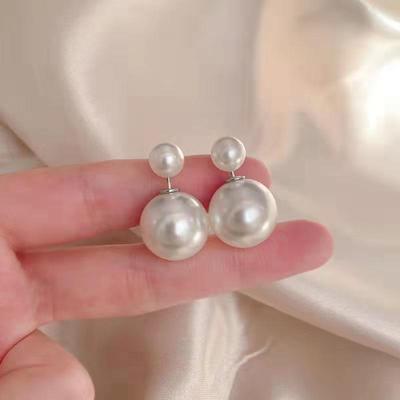 Korean Style Double-Sided Pearl Earrings: Elegant & Versatile for Women