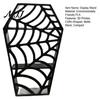 Holiday Themed Display Stand Coffin-Shaped Spider Web Shelf, 3D Printed Gothic Tiered Mini Figurine, Pumpkin Decor Halloween Black Hollow Rack