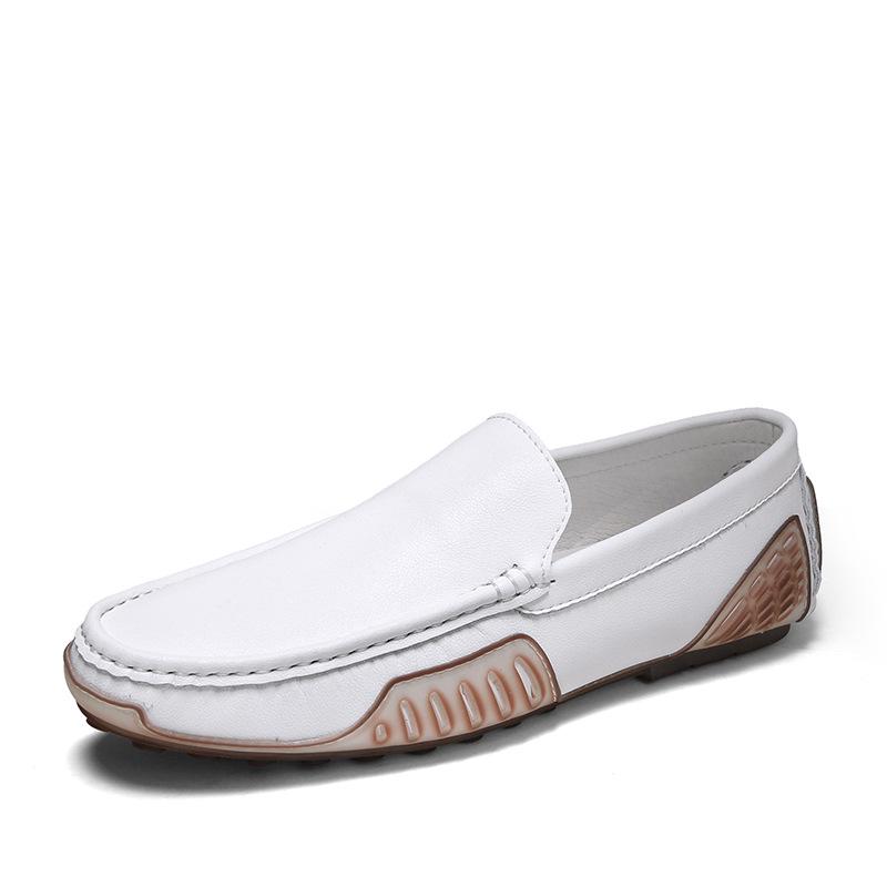 Men's Genuine Leather Slip-On Moccasins - Spring Casual Driving Shoes