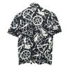 Celine 90s Made In Italy Old JCC Marine Pattern Short Sleeve Cotton Shirt Women Used