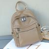 Women'S Bag Simple And Fashionable Leather Backpack Women'S Large-Capacity Natural Fall Cowhide Travel Backpack Student Schoolbag