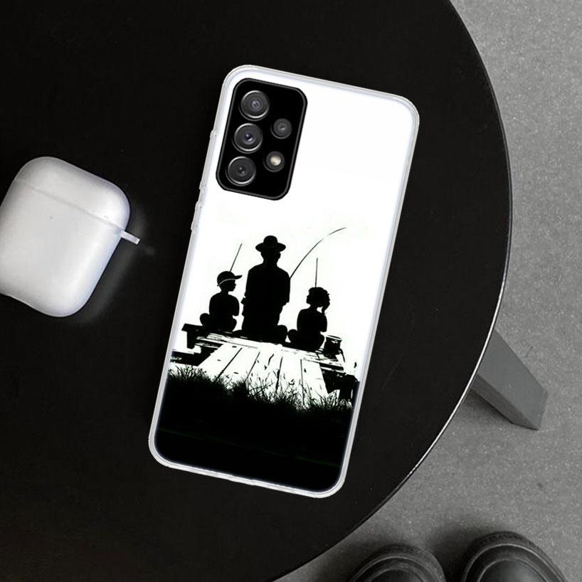 Hunting Fishing Man Phone Case for Samsung Galaxy A17 A16 A26 A36 A56 A57 A37 A15 A25 A35 A55 A14 A24 A34 A54 A13 A23 A33 A53 Ga