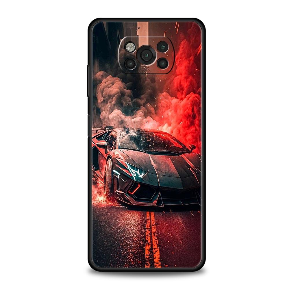 Phone Case for Xiaomi Poco F7 F6 F5 F4 F3 X7 X6 X5 X4 X3 NFC M4 C51 C55 GT 5G Soft TPU Cover Capas Cool Sports Car Fundas Coque Poco C51