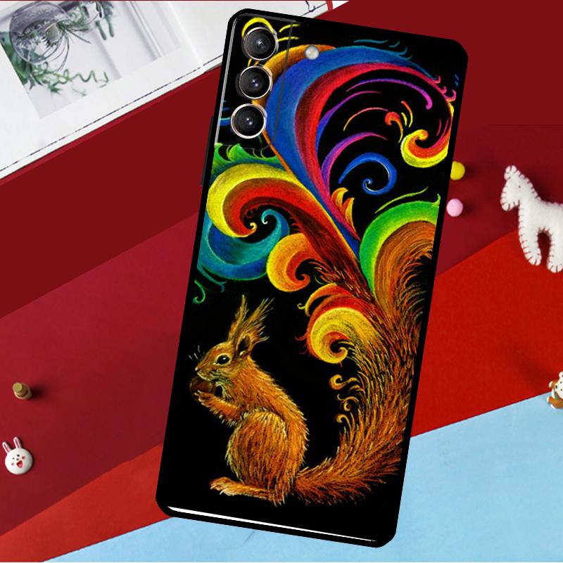 Cartoon Animal Squirrel Funda For Samsung Galaxy S25 S23 S22 S20 S24 Ultra S9 S10 Plus S21 FE S25 FE Phone Case