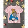 Cartoon Pattern Print Cute Children's Casual Top Fashionable Sports T-shirt Summer