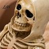 Wear-resistant Resin Craft Skeleton Holding Pumpkin Figurine, Grim Reaper Statue, Halloween Gothic Shelf Decor Spooky Table Ornament, Trick
