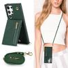 Peněženka na zip CrossBody pouzdro s šňůrkou pro Samsung Galaxy S25 S24 S23 Ultra S22 Plus S21 FE S20 S10 S9 Kryt se stojánkem a přihrádkami na karty