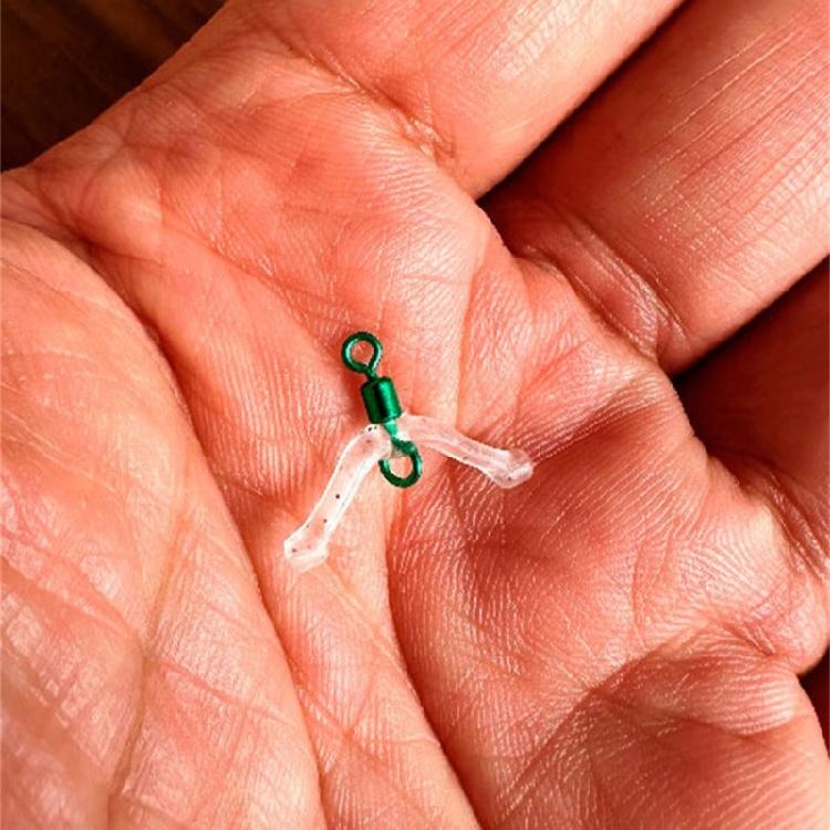 50Pcs Anti-Winding Sub Wire Connector Bifurcation Swivels Contactor 8 Shaped Rings for Double Hook Fishing Tackle