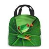 Cute Green Frog Lunch Box Insulated Cooler Lunch Bag for Men Women Girls Boys Teens Lunchbox Tote Small for Work Picnic Office