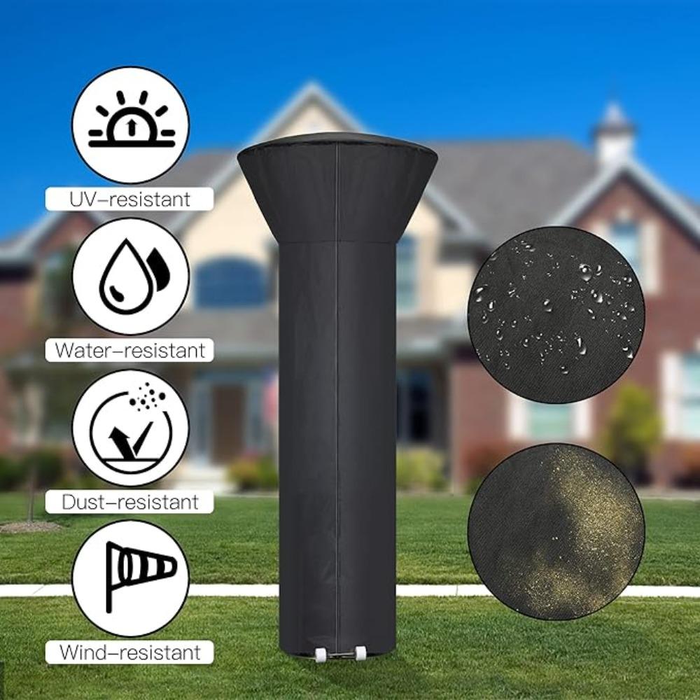 Durable Vertical Patio Heater Cover, Waterproof Sunproof Dustproof, Full Coverage Protector for Outdoor Garden Heaters