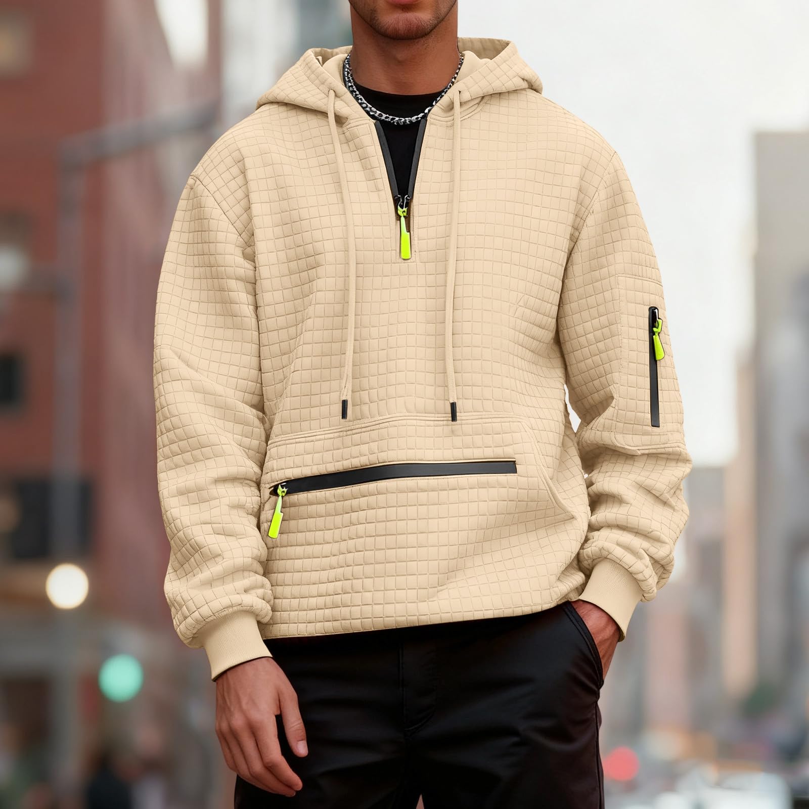 Hooded Sports Tracksuit Unisex Running Outfits Long Sleeve Pullover Hoodies Sweatshirt XL хаки 3790₽