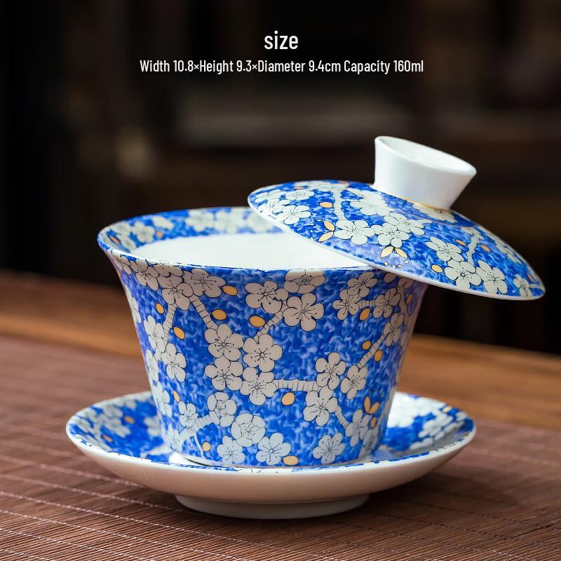 

Shangqi Hovering Enamel Sancai Gaiwan Tea Bowl