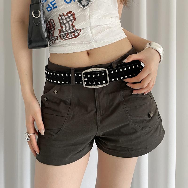 Women'S Belt Fashionable Rivet Belt Personalized Needle Buckle Belt Street Trend Punk Hiphop Style Y2K Belt With Jeans Belt
