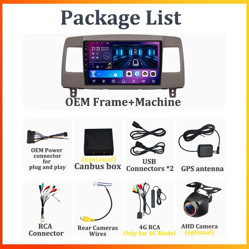 Android 14 For Toyota Mark II 9 X110 2000-2007 Car Multimedia Video Player Stereo Head Unit Autoradio Touch Screen GPS 5G Wifi