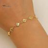 Lightweight Metal Chain Jewelry Gold Boho Ocean Bracelet for Women, Minimalist Mini Scallop Versatile Alloy Wristband Shell Bracelet, Summer