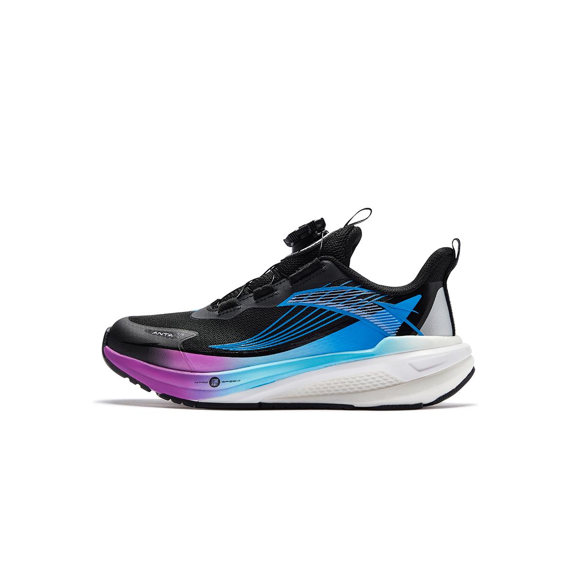 

Anta Comfortable Soft Simple Versatile Non-Slip Wear-Resistant Breathable Low-Top Running Shoes Kids sneaker Black Blue 312445517U-4 39