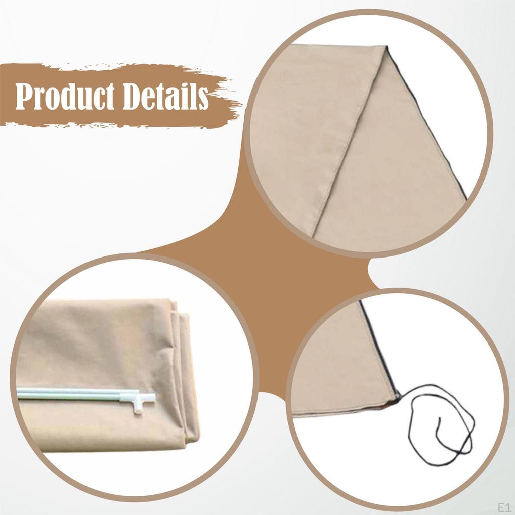Patio Umbrella Cover Parasol Portable Lightweight Waterproof Sun Protection for Outside