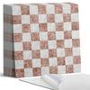 Printed Vinyl Wall Tiles for Dining Room Marble Checkerboard Pattern 20x20x20 Cm
