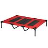 Elevated Pet Bed for Dogs and Cats, 122 x 92 x 23 cm, Mesh Area, Oxford Cloth, Red