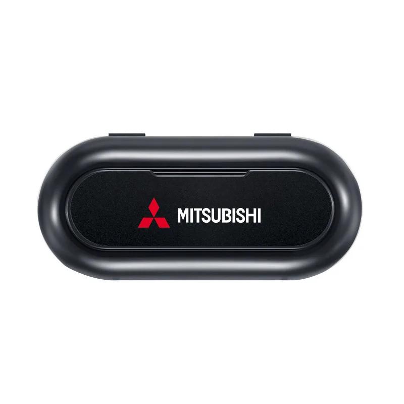 1Pc Car Sun Visor Glasses Storage Box Holder Organizer Car Emblems For Mitsubishi Ralliart Lancer 9 10 ASX Outlander Pajero L200