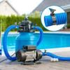 2 Pcs Pool Pump Hoses For Above Ground Pools 1.25" X 59" Pool Hose Replacement Blue Pool Filter Pump Hoses With 4 Metal Clamps And 2 Pipe Holders