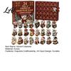 Desktop Decorative Advent Calendar Days Christmas Figurines 24 with Acrylic Cat Figurines, Countdown Small