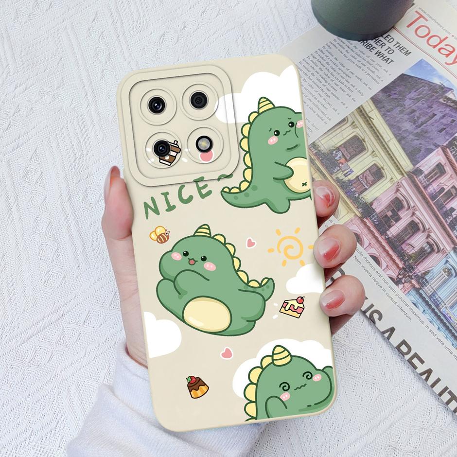 For Honor X8a X8b Cases Cute Dinosaur Leopard Print Liquid Silicone Protective Cover For Honor X8A Honor X8B 6.7 Inches Fundas