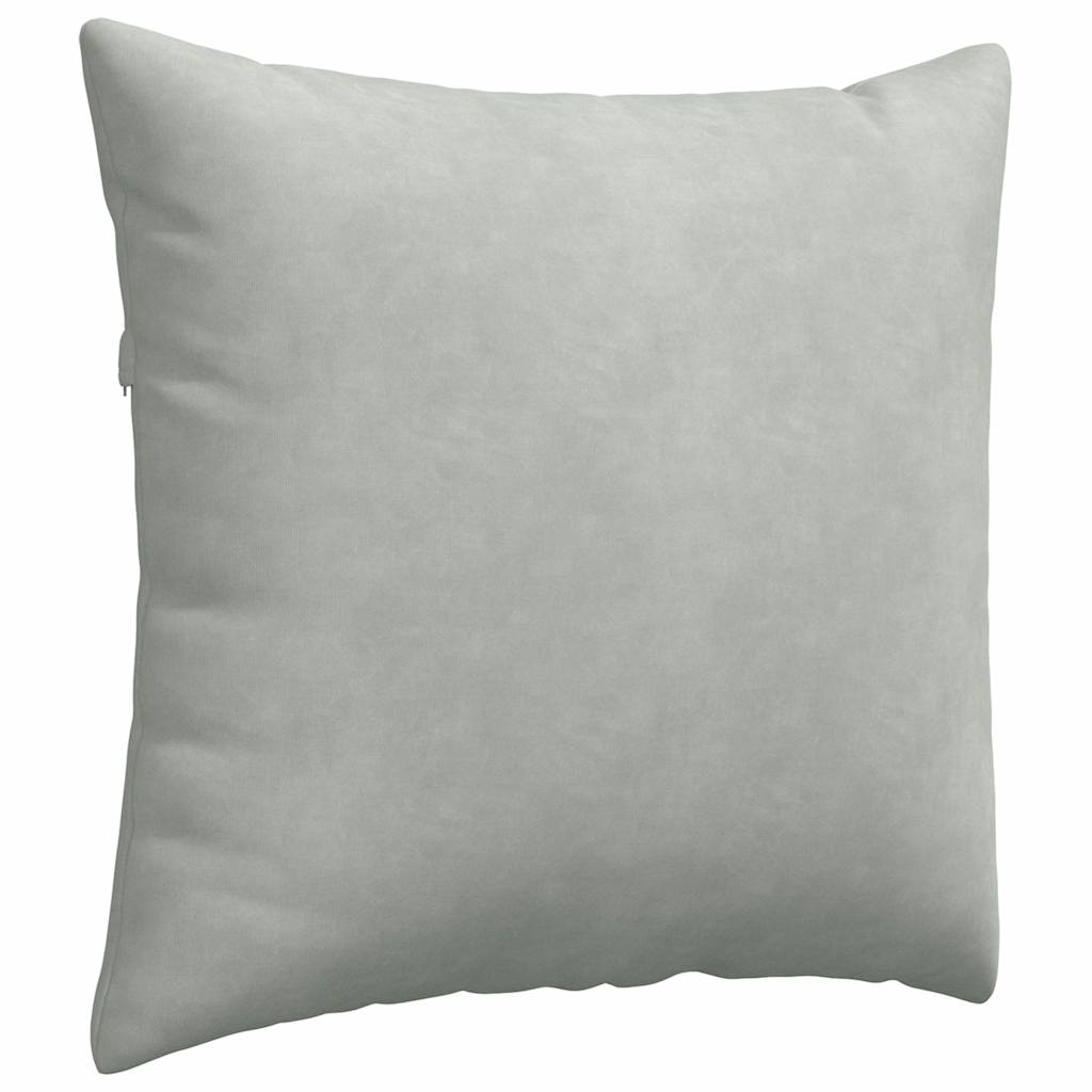 Sofa Cushions 2 Pieces Light Grey 45 X 45 Cm Cord Fabric