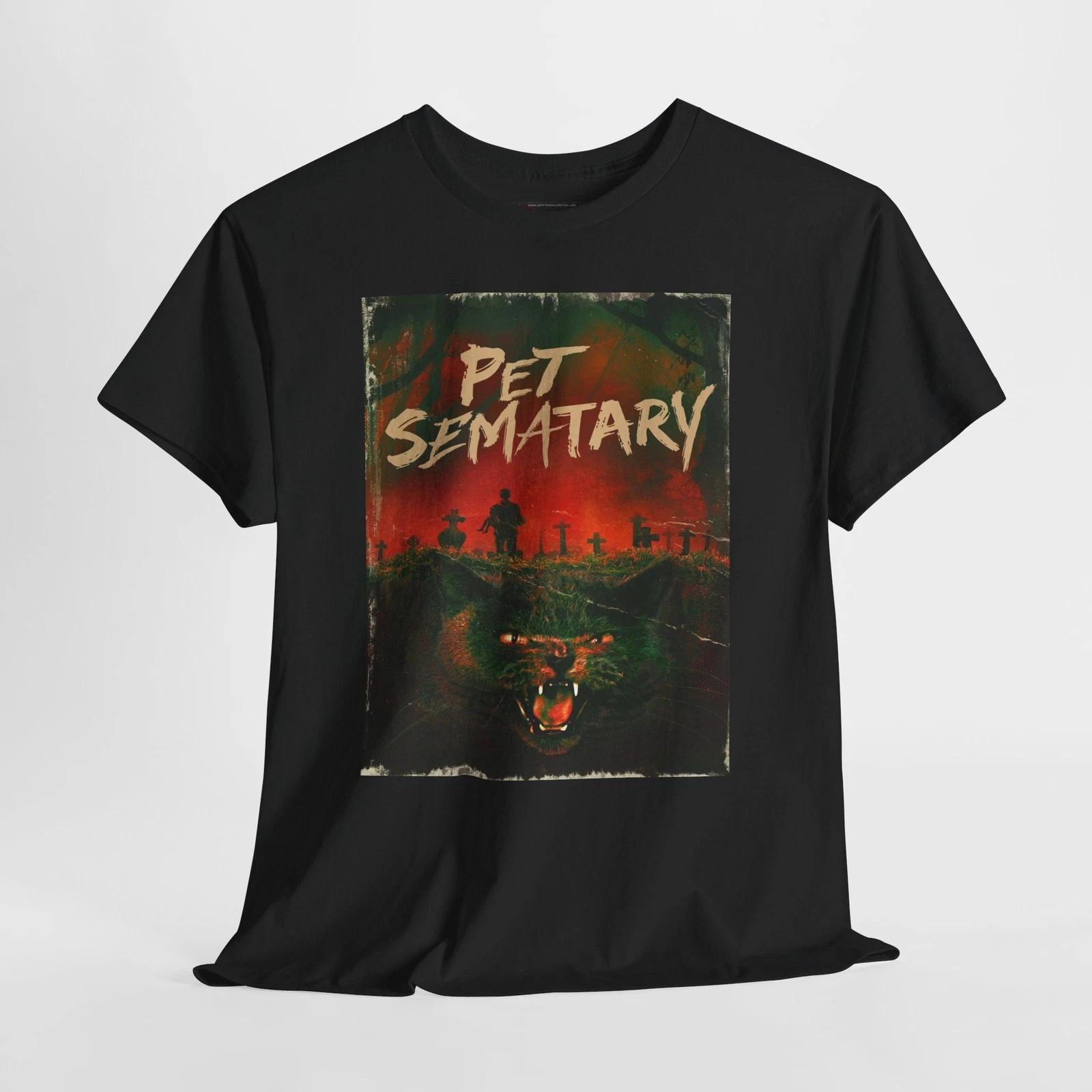 Pet Sematary 1989 Retro Movie Poster Horror Unisex Graphic T-Shirt 4XL