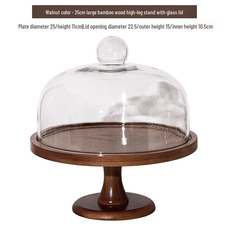 Jingzhouyuan New Chinese Style Bamboo Cake Stand & Display Tray