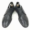 Vintage KING-SIZE SCHUHE Vollleder Narbenleder U-Spitze Dienstschuhe Größe 8D 25.5-26.0 Schwarz(GEBRAUCHT)