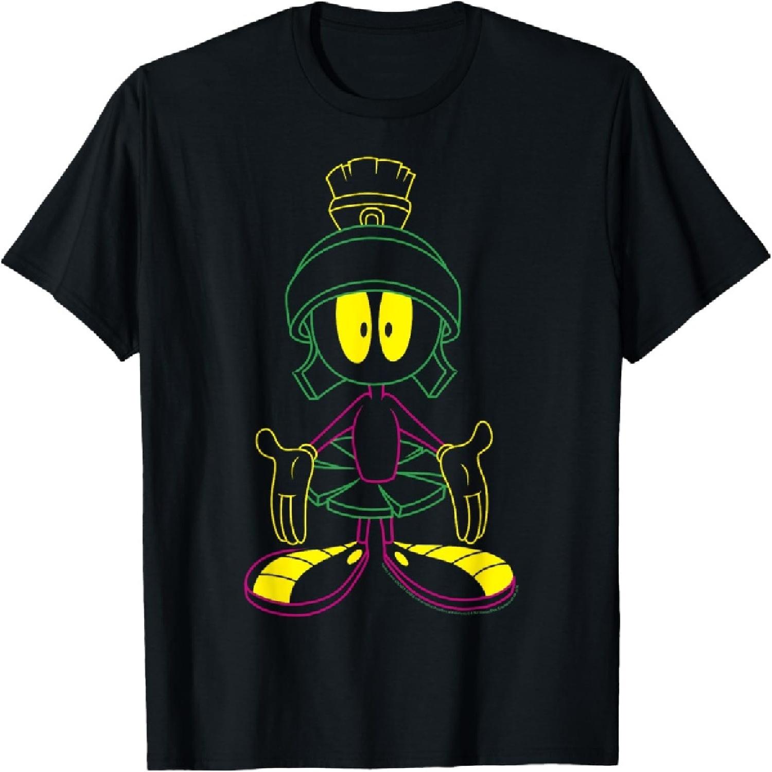 Looney Tunes Marvin The Martian Neon Outline T-Shirt XXXXXL разноцветный