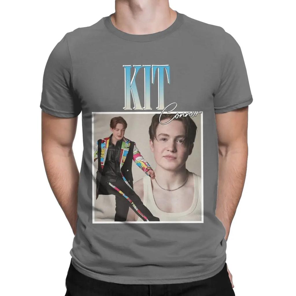 Men's T-Shirt Kit Connor Retro Nelson Cool Pure Cotton Tees Short Sleeve T Shirt Crewneck Clothing Plus Size