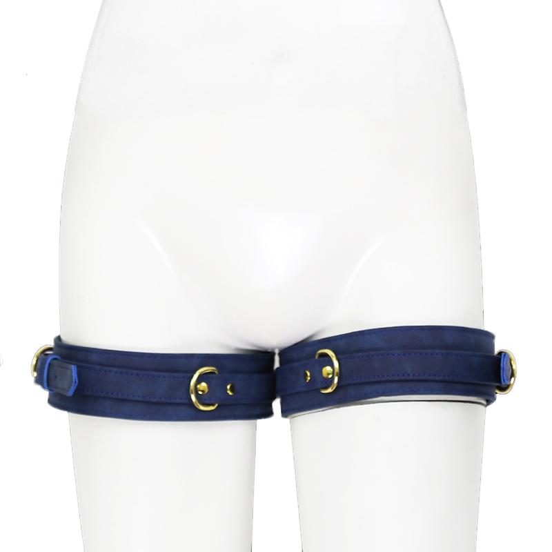Thierry Adjustable PU Leather Erotic Thigh Cuffs Restraints Bondage Adult Sex Toys Leg Cuffs Restraints Sex Bondage SM